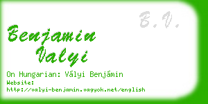 benjamin valyi business card